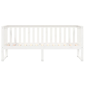 Dormeuse senza Materasso Bianca 80x200 cm Legno Massello Pino 840398