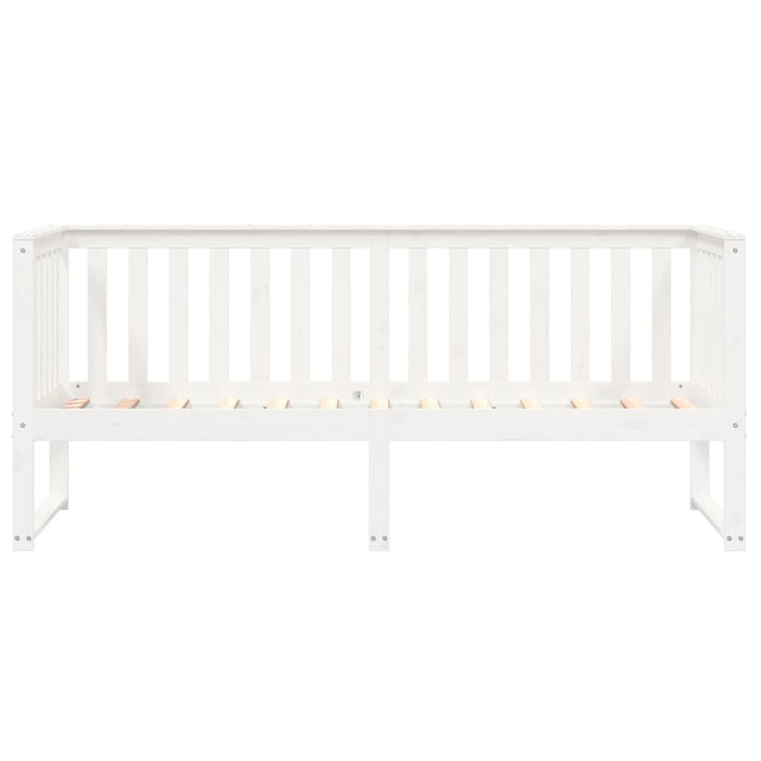 Dormeuse senza Materasso Bianca 80x200 cm Legno Massello Pino 840398