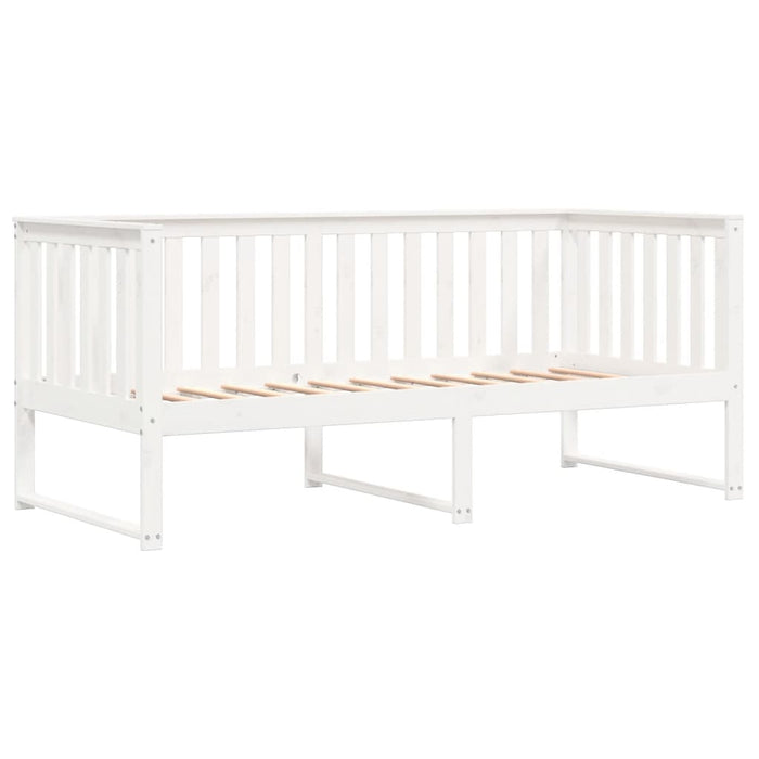 Dormeuse senza Materasso Bianca 90x190 cm Legno Massello Pino 840401