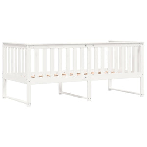 Dormeuse senza Materasso Bianca 90x190 cm Legno Massello Pino 840401