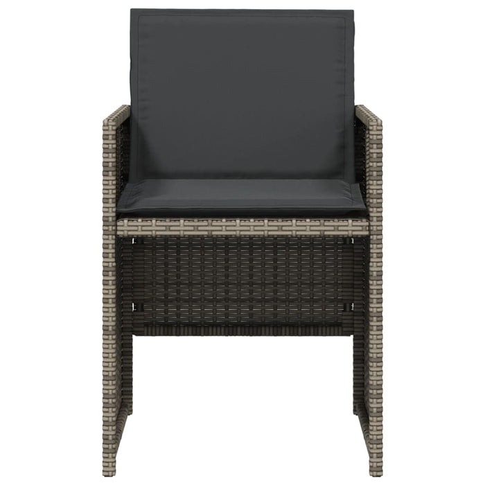 Sedie da Giardino con Cuscini 4pz Grigio in Polyrattan 364934