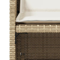Sedie da Giardino con Cuscini 4 pz Beige in Polyrattan 364936
