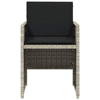 Sedie da Giardino con Cuscini 4 pz Grigio Chiaro in Polyrattan 364937