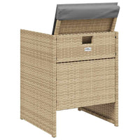 Sedie da Giardino con Cuscini 4 pz Beige Misto in Polyrattan 364938