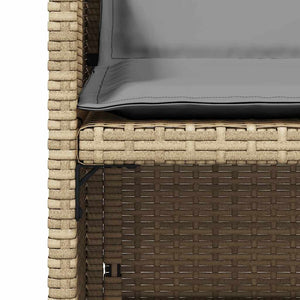 Sedie da Giardino con Cuscini 4 pz Beige Misto in Polyrattan 364938