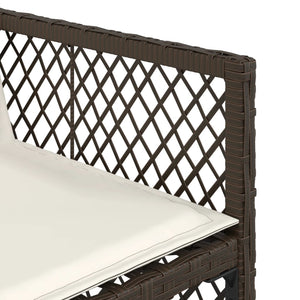 Sedie da Giardino con Cuscini 4 pz Marroni in Polyrattan 364952