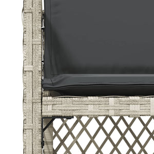 Sedie da Giardino con Cuscini 4 pz Grigio Chiaro in Polyrattan 364954