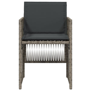 Sedie da Giardino con Cuscini 4pz Grigio in Polyrattan 364968