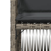 vidaXL Sedie da Giardino con Cuscini 4pz Grigio in Polyrattan