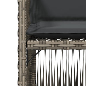 vidaXL Sedie da Giardino con Cuscini 4pz Grigio in Polyrattan