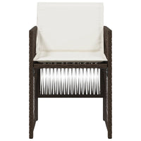 Sedie da Giardino con Cuscini 4 pz Marroni in Polyrattan 364969