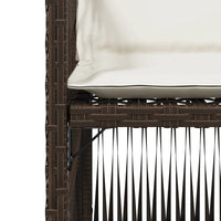 Sedie da Giardino con Cuscini 4 pz Marroni in Polyrattan 364969