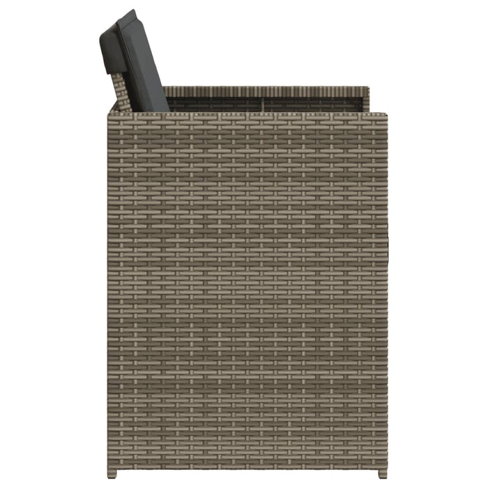 vidaXL Sedie da Giardino con Cuscini 4pz Grigio in Polyrattan