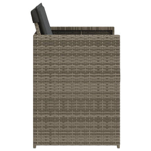 Sedie da Giardino con Cuscini 4pz Grigio in Polyrattan 364985