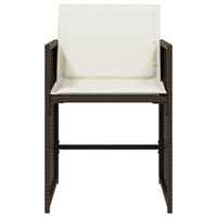 Sedie da Giardino con Cuscini 4 pz Marroni in Polyrattan 364986