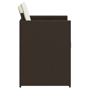 Sedie da Giardino con Cuscini 4 pz Marroni in Polyrattan 364986