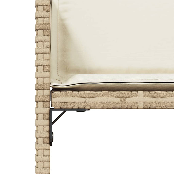 Sedie da Giardino con Cuscini 4 pz Beige in Polyrattan 365004