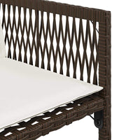 Sedie da Giardino con Cuscini 4 pz Marroni in Polyrattan 365020