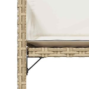 Sedie da Giardino con Cuscini 4 pz Beige in Polyrattan 365021