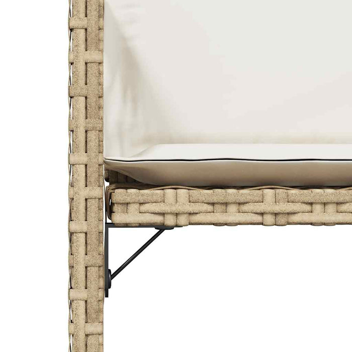 Sedie da Giardino con Cuscini 4 pz Beige in Polyrattan 365021