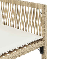Sedie da Giardino con Cuscini 4 pz Beige in Polyrattan
