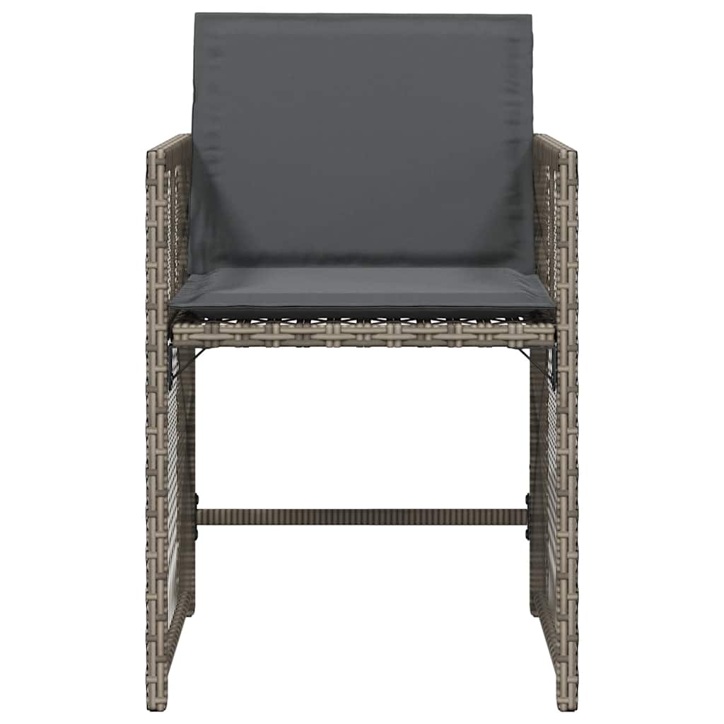 vidaXL Sedie da Giardino con Cuscini 4pz Grigio in Polyrattan