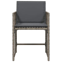 vidaXL Sedie da Giardino con Cuscini 4pz Grigio in Polyrattan