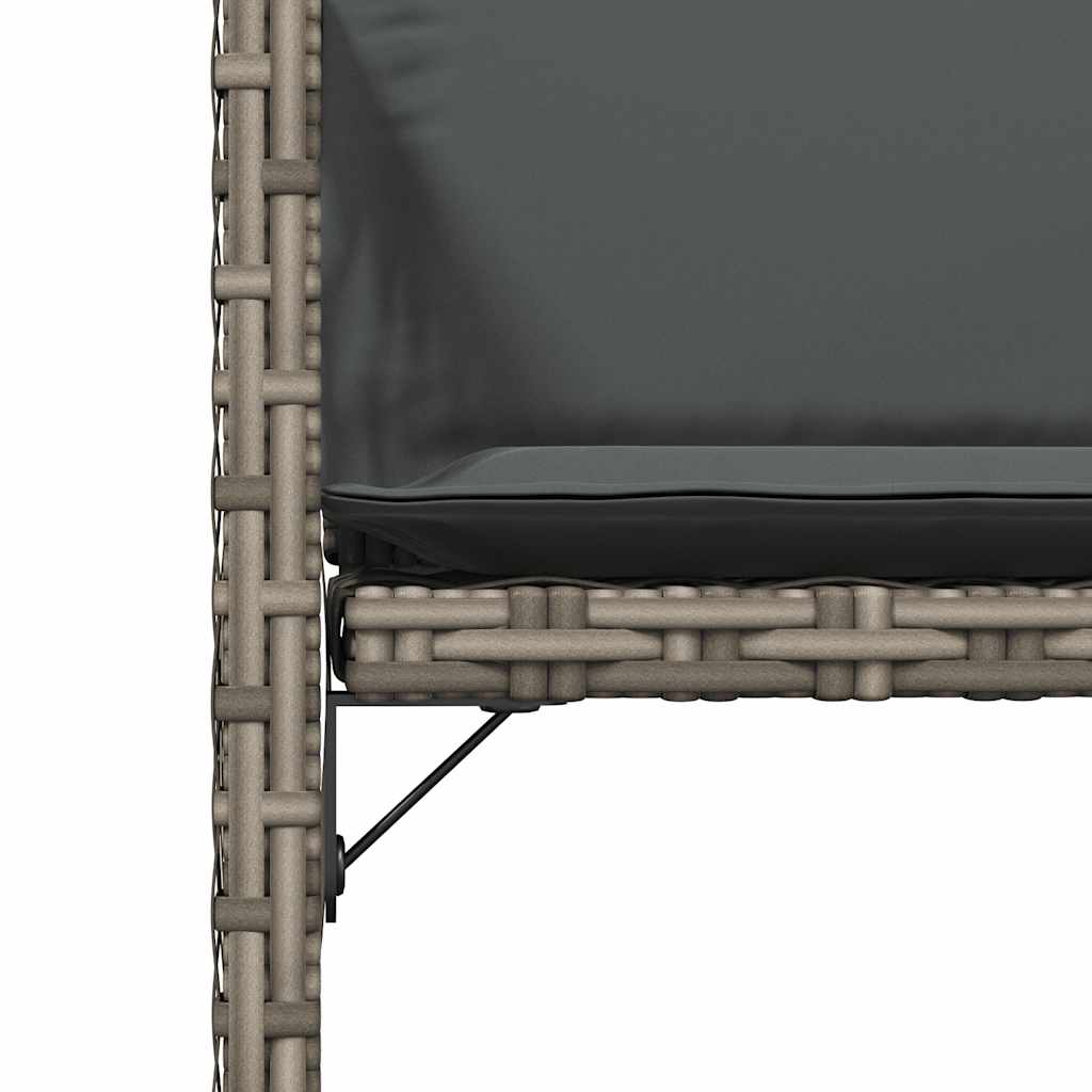 vidaXL Sedie da Giardino con Cuscini 4pz Grigio in Polyrattan