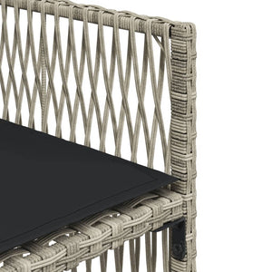 Sedie da Giardino con Cuscini 4 pz Grigio Chiaro in Polyrattan 365039