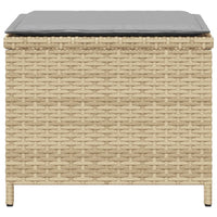 Sgabelli Giardino Cuscini 4pz Beige Misto 41x41x36cm Polyrattan 365047