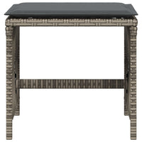 Sgabelli Giardino con Cuscini 4pz Grigi 41x41x36cm Polyrattan 365057