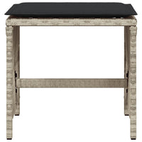 vidaXL Sgabelli Giardino Cuscini 4pz Grigio Chiaro 41x41x36 Polyrattan