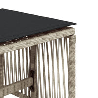 Sgabelli Giardino Cuscini 4pz Grigio Chiaro 41x41x36 Polyrattan 365060