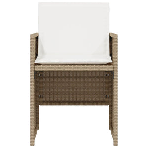 Set da Bistrò 3 pz con Cuscini Beige in Polyrattan 365066