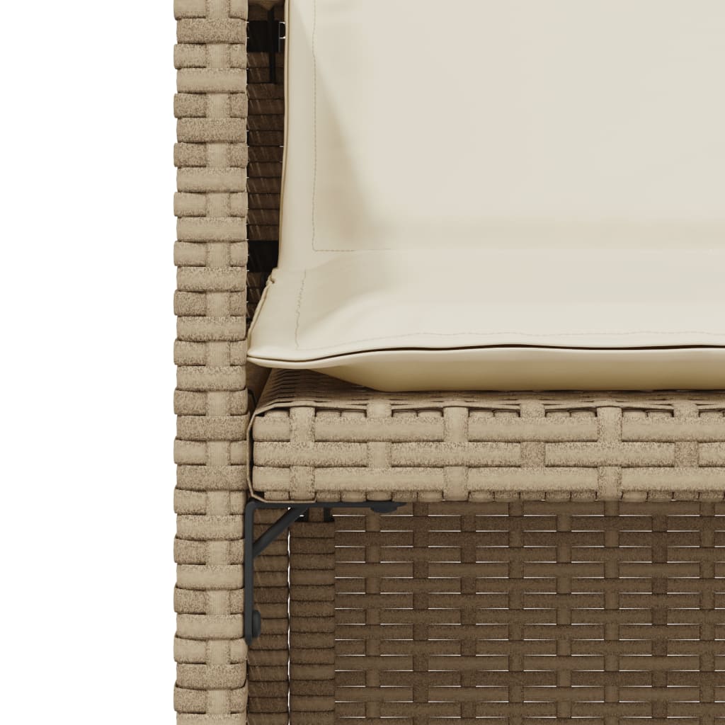 Set da Bistrò 3 pz con Cuscini Beige in Polyrattan 365066