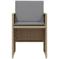 Set da Bistrò 3 pz con Cuscini Beige Misto in Polyrattan 365071
