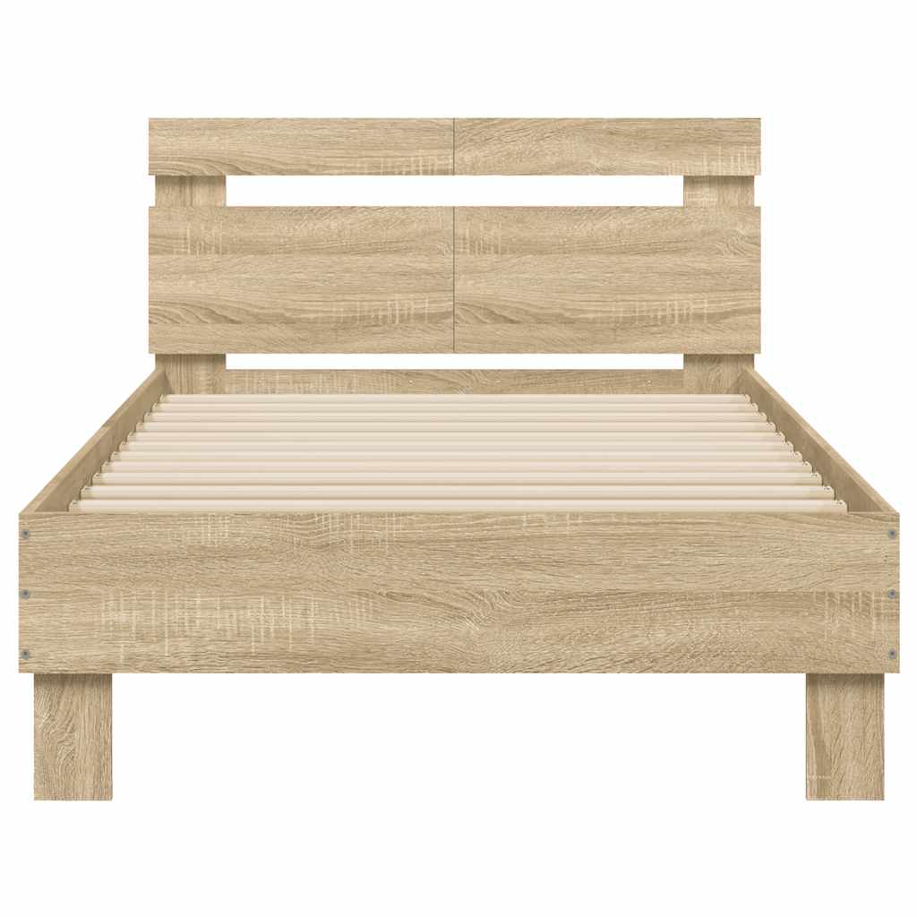 Giroletto senza Materasso con Testiera Rovere Sonoma 100x200 cm 838528