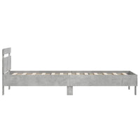 Giroletto Testiera-Struttura Letto Grigio Cemento 100x200 cm Legno Multistrato 169198