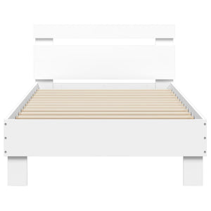 Giroletto con Testiera Bianco 90x190 cm in Legno Multistrato 838561