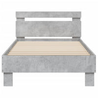Giroletto e Testiera Grigio Cemento 90x190 cm Legno Multistrato 838564