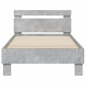 Giroletto e Testiera Grigio Cemento 90x190 cm Legno Multistrato 838564