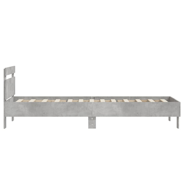 Giroletto e Testiera Grigio Cemento 90x190 cm Legno Multistrato 838564