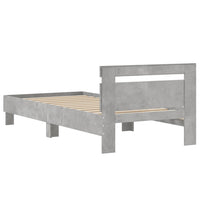 Giroletto e Testiera Grigio Cemento 90x190 cm Legno Multistrato 838564