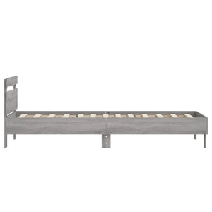 Giroletto con Testiera Grigio Sonoma 90x190cm Legno Multistrato 838566