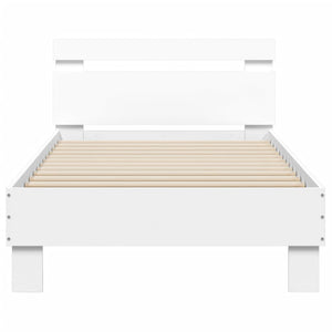 Giroletto con Testiera Bianco 75x190 cm in Legno Multistrato 838568