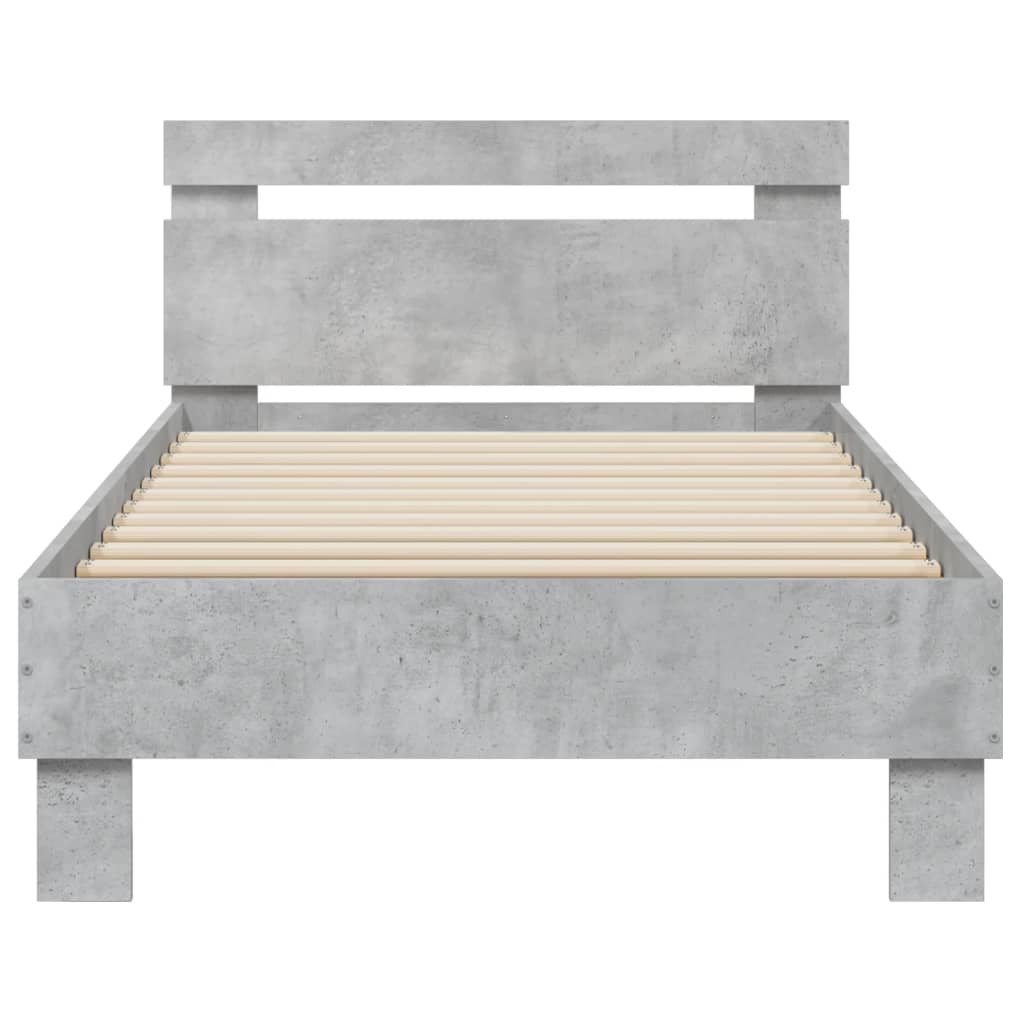 Giroletto Testiera Grigio Cemento 75x190 cm Legno Multistrato 838571