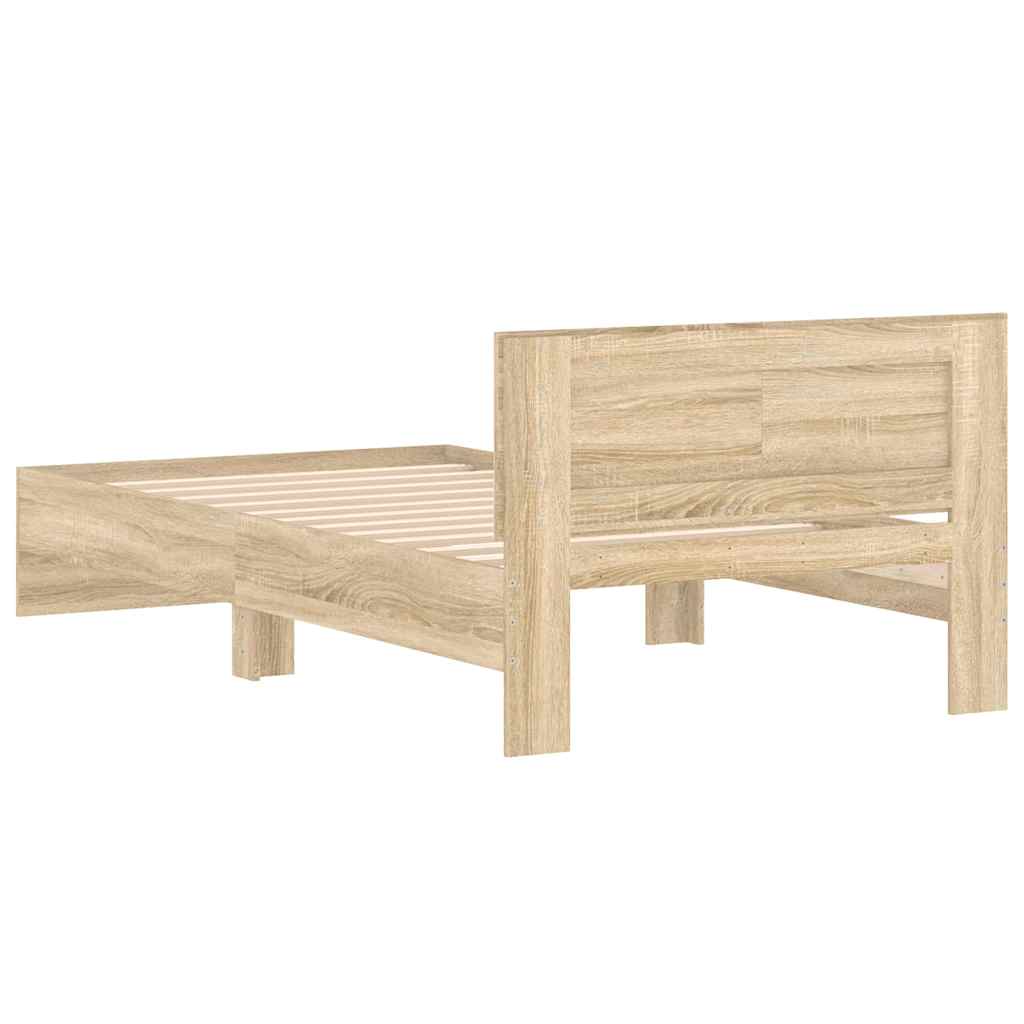 Giroletto senza Materasso con Testiera Rovere Sonoma 100x200 cm 838619