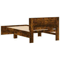 Giroletto con Testiera Rovere Fumo 100x200 cm Legno Multistrato 838621