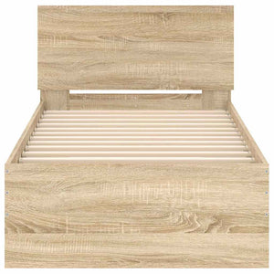 Giroletto senza Materasso con Testiera Rovere Sonoma 90x200 cm 838626