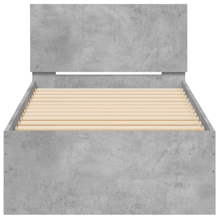 Giroletto Testiera Grigio Cemento 90x200 cm Legno Multistrato 838627